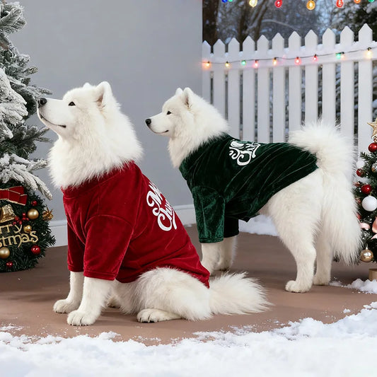 Peture® Christmas Velvet Dog Sweatshirt