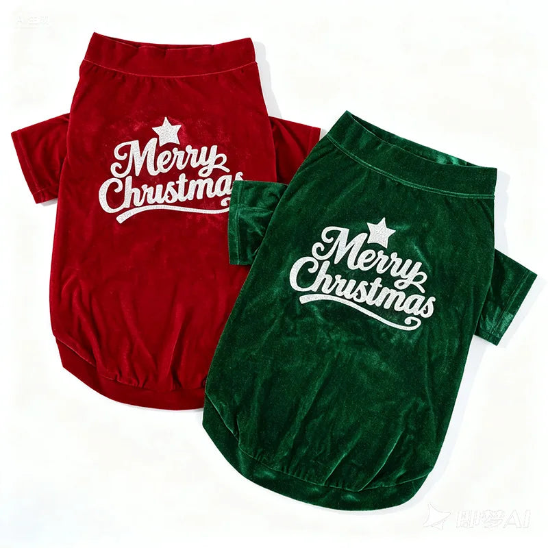 Peture® Christmas Velvet Dog Sweatshirt