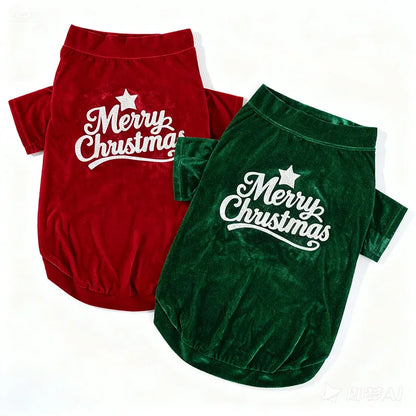 Peture® Christmas Velvet Dog Sweatshirt