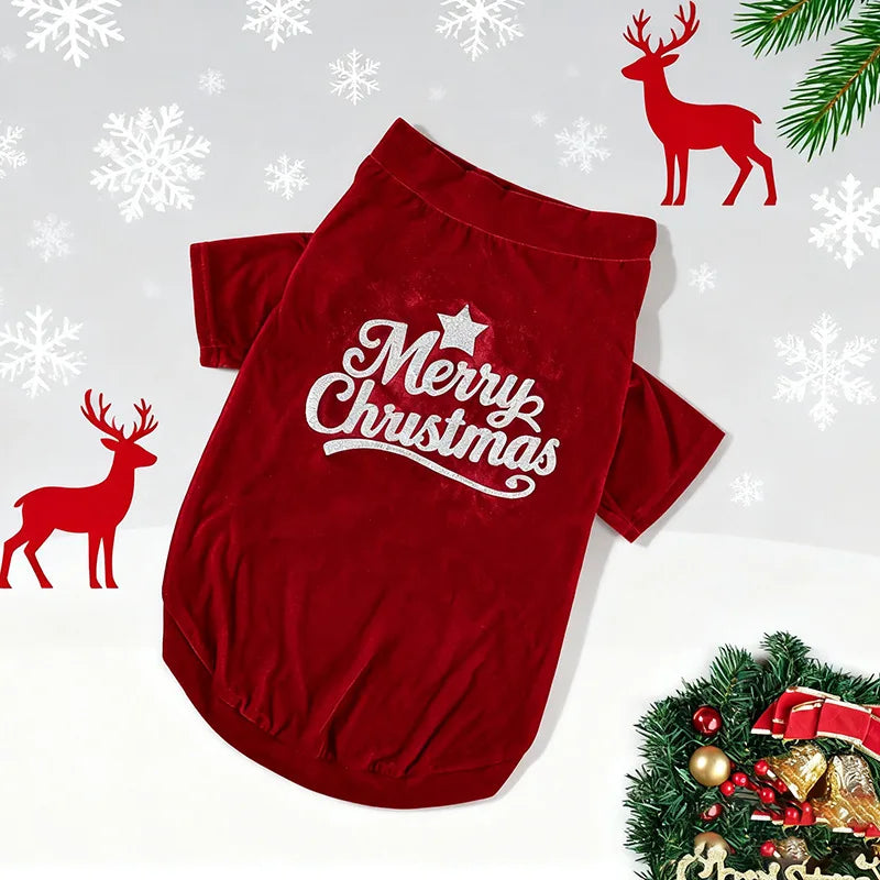 Peture® Christmas Velvet Dog Sweatshirt